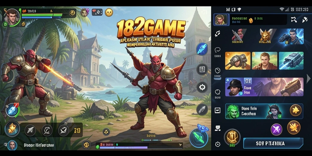 Tampilan antarmuka 182GAME yang sederhana dan mudah digunakan.