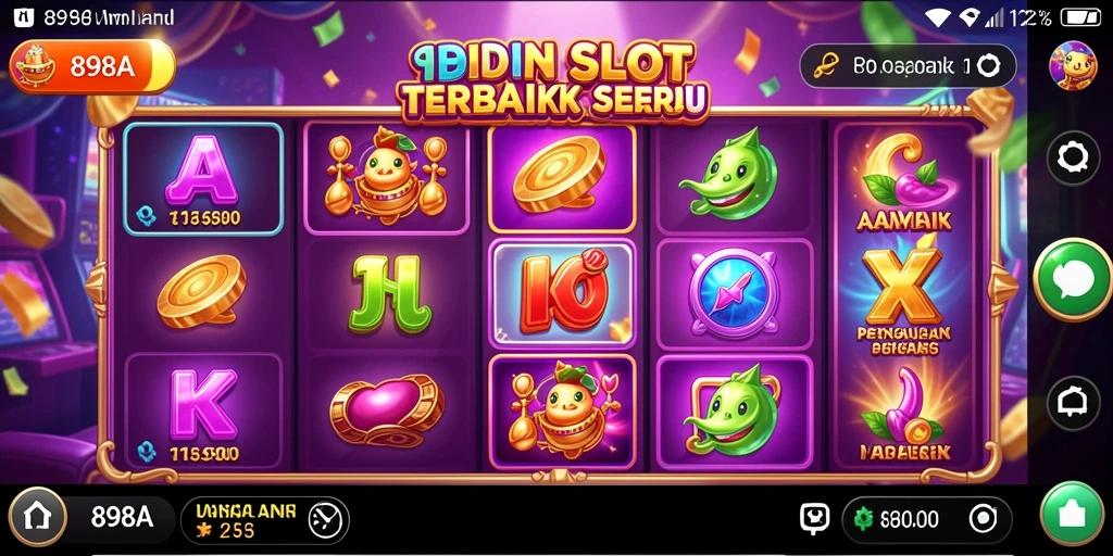 Tampilan gameplay menawan dari 898A dengan berbagai tema Slot.