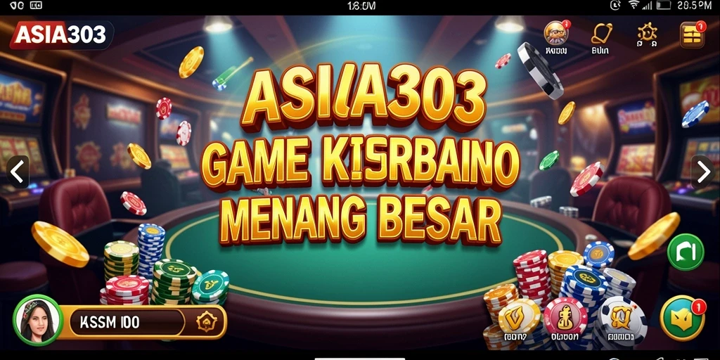 Screenshot utama ASIA303 menunjukkan tampilan permainan Kasino yang menarik.