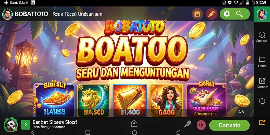 Tampilan gameplay BOBATOTO yang seru dan menarik.
