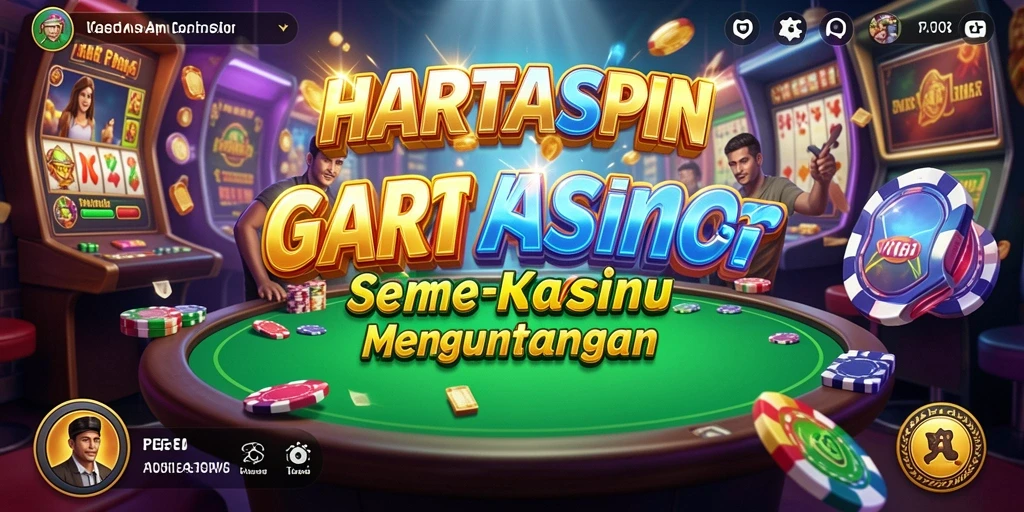 Tampilan gameplay HARTASPIN yang seru dan menarik.