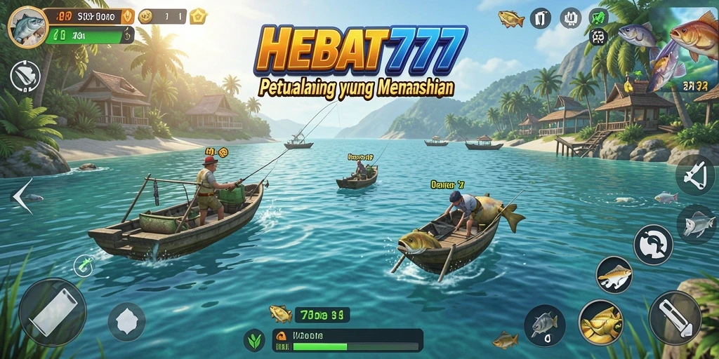 Screenshot HEBAT777 menampilkan gameplay memancing yang seru dan mendebarkan.