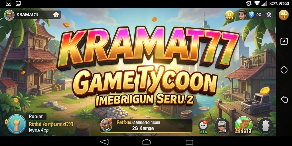 Tampilan gameplay KRAMAT77 saat membangun bisnis Tycoon.