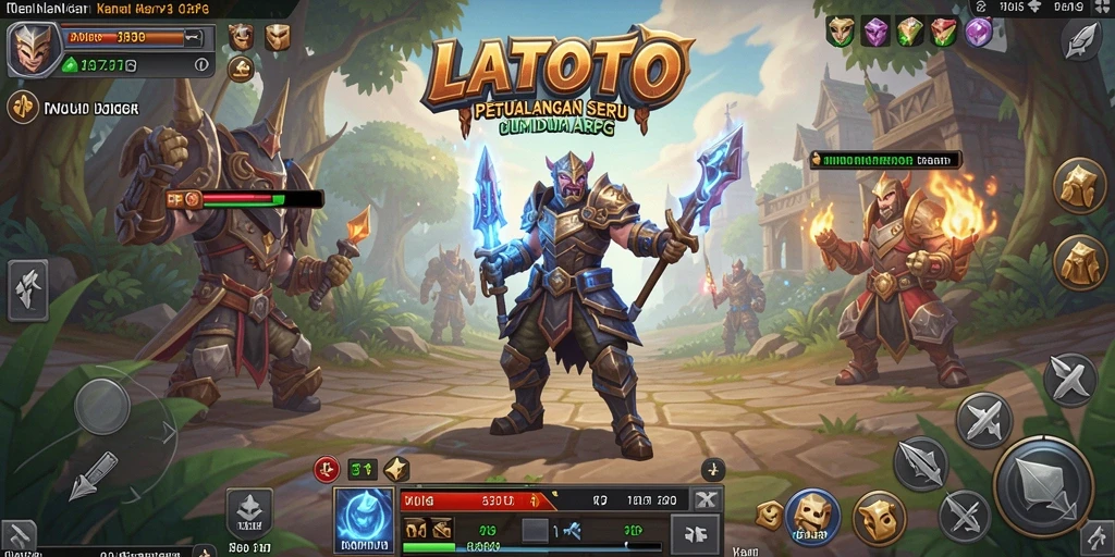 Gameplay LATOTO menampilkan aksi seru dan dunia yang kaya.