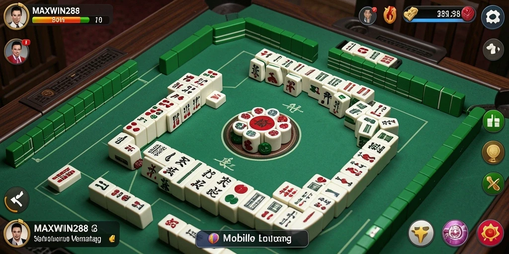 Tampilan gameplay seru dari MAXWIN288 menunjukkan keseruan bermain Mahjong.
