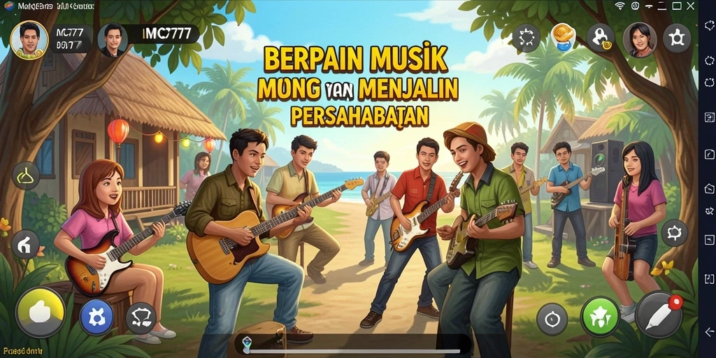 Tangkapan layar gameplay <strong>MC777</strong> yang menarik dengan efek visual warna-warni.