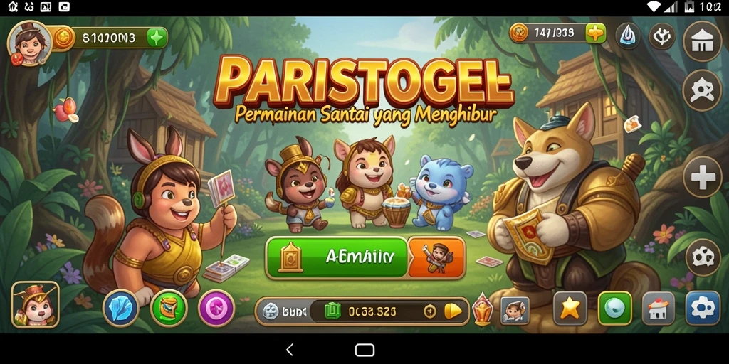 Tampilan gameplay seru dan penuh warna dari PARISTOGEL.