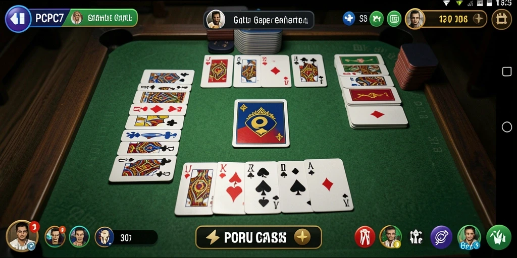 Screenshot utama PCPC7 menampilkan permainan Gaple yang seru dan interaktif.