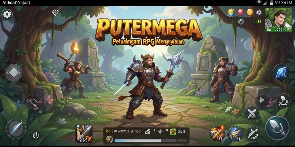 Screenshot gameplay PUTERMEGA yang menunjukkan petualangan RPG seru.