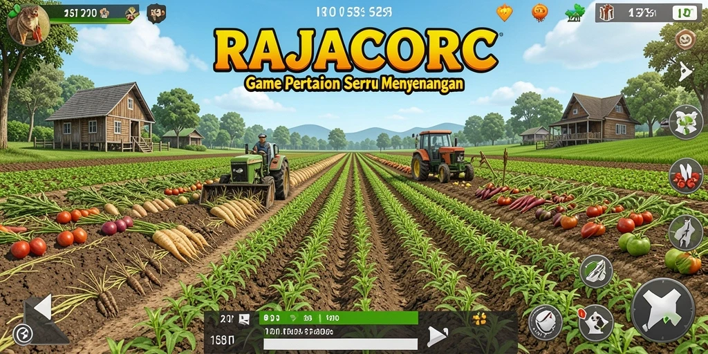 Gameplay menarik bertani dengan berbagai tanaman dan hewan.