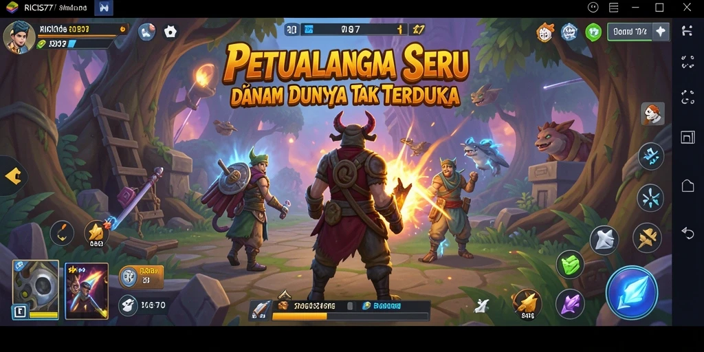 Tangkapan layar RICIS77 menampilkan aksi petualangan yang mendebarkan.