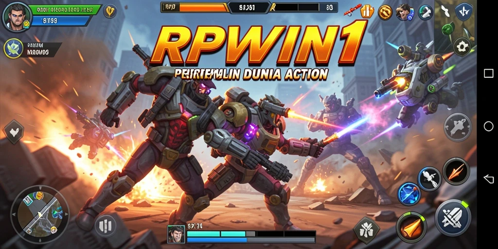 Screenshot utama RPWIN1 menunjukkan pertempuran intens yang mengasyikkan.