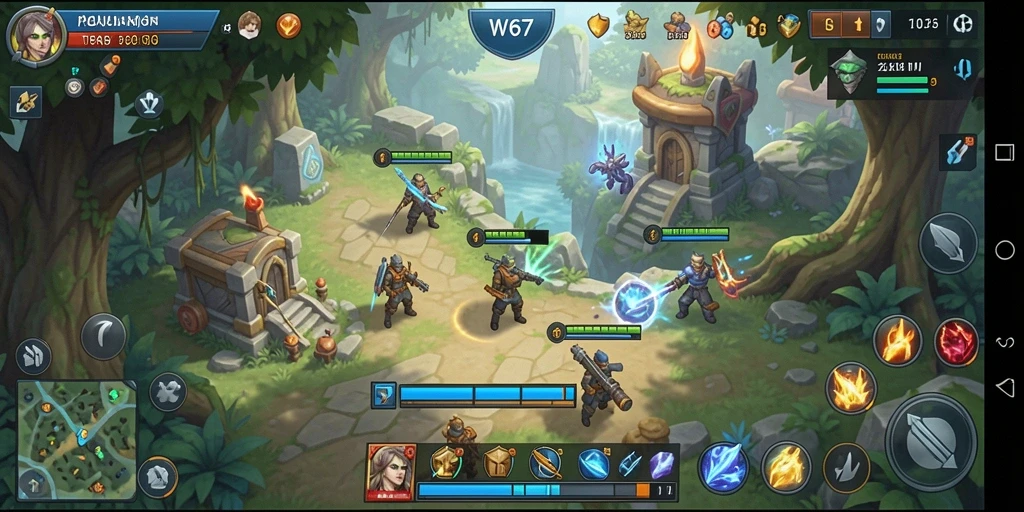 Tampak aksi pertempuran seru dalam gameplay W67.