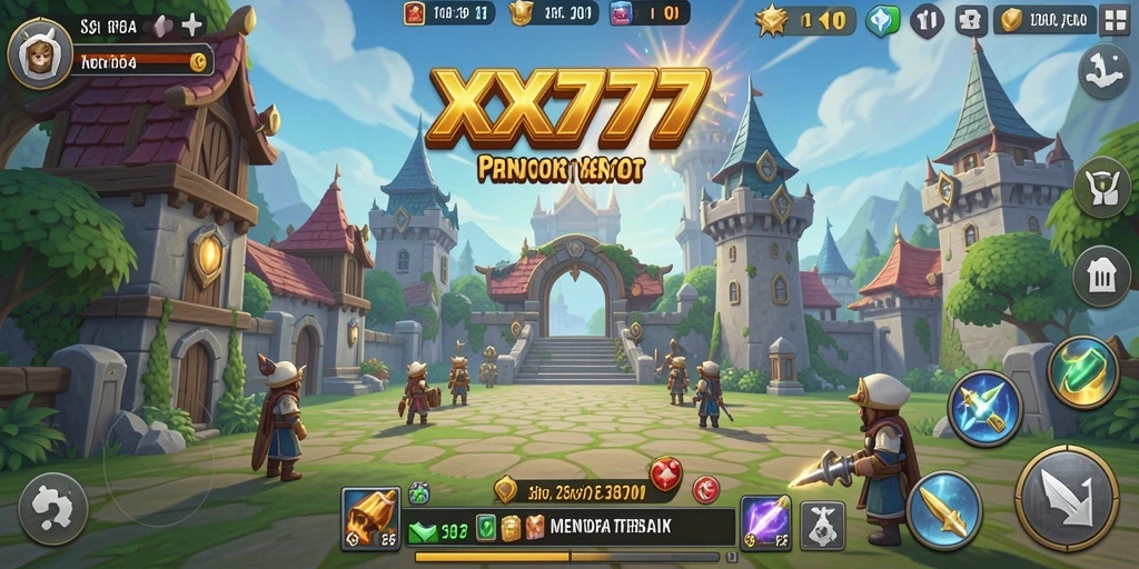 Tampilan strategis menara dalam XXX777 di medan perang.